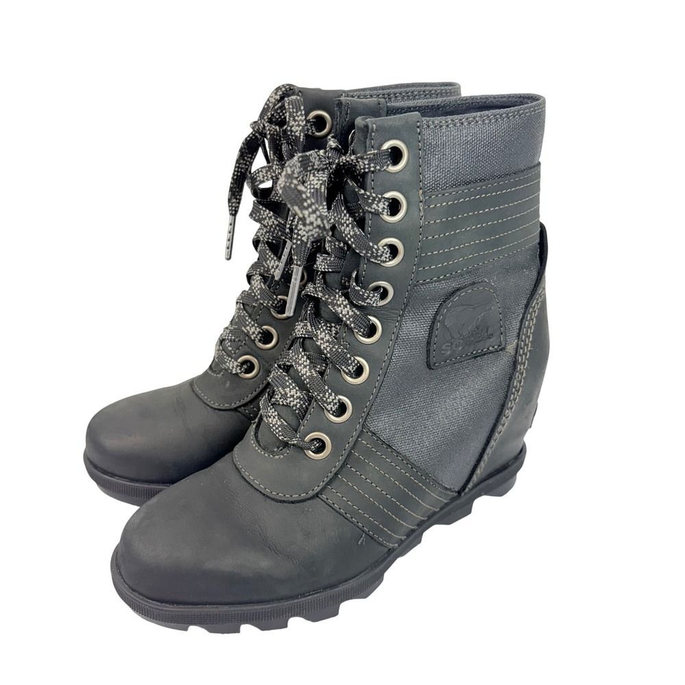 Sorel Lexie Women's Black Lace-Up Boot Size 6 Casual Outdoor NL3046-010